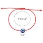kelistom 2/6pcs Red/Black Kabbalah String Evil Eye Charm Bracelet for Protection Good Luck Handmade Adjustable Bracelets for Women Men Couples Jewelry Gifts