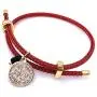 18K Gold Plated Saint Benedict Red String Bracelet Adjustable Charm Genuine Jetstone 18K Gold Plated Saint Benedict Red String Bracelet Adjustable Charm Genuine Jetstone