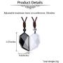 Jovivi 2pcs Healing Gemstone Matching Heart Couples Necklace for Him/Her White Turquoise Black Obsidian Crystal Stone Pendant Necklace Adjustable Rope for Men Women Valentines Gifts