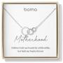 Boma Jewelry Sentiments Collection Motherhood Sterling Silver Interlocking Three Circle Necklace, 20 Inches