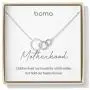 Boma Jewelry Sentiments Collection Motherhood Sterling Silver Interlocking Three Circle Necklace, 20 Inches