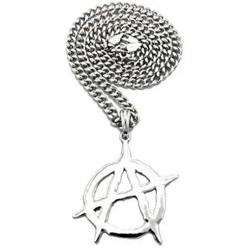 GWOOD Anarchy Pendant with 20 or 24 Inch Long Necklace GWOOD Anarchy Pendant with 20 or 24 Inch Long Necklace