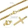 Cross Necklace for Men, Stainless Steel Cross Pendant Necklaces,18-32 inches Chain Silver Gold Black Cross Necklace Cross Necklace for Men, Stainless Steel Cross Pendant Necklaces,18-32 inches Chain Silver Gold Black Cross Necklace