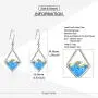 YAFEINI Wave Earrings Sterling Silver Ocean Wave Earrings Created Opal Dangle Drop Earring Ocean Jewelry Beach Gifts for Women YAFEINI Wave Earrings Sterling Silver Ocean Wave Earrings Created Opal Dangle Drop Earring Ocean Jewelry Beach Gifts for Women