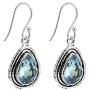 YoTreasure 1.35'' Blue Topaz Solid Sterling Silver Dangle Earrings
