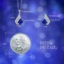 CDE S925 Sterling Silver Necklace Set Mothers Day Jewelry Gifts Pendant Necklace and Earrings Set ELF Necklace for Women Wife Mom