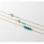 Dainty Evil Eye Protection Necklace,14K Gold Plated Cute Delicate Handmade Tiny Bead Necklace for Women