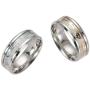ERLUER Mens Stainless Steel Rings Luminous Glow in The Dark Superman Band Women Jewelry Ring