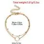 Konpicca 18K Gold Plated Chain Choker Necklace Tiny Pearl Lucky Heart Circle Link Necklace Sets Minimalist Layering Stacking Jewelry for Women