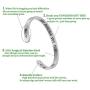 Popeoiuh Inspirational Bracelets for Women Stainless Steel Engraved Personalized Mantra Quote Cuff Bangle Encouragement Jewelry Gift for Teen Girls Boy Friend Men