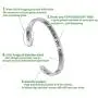 Popeoiuh Inspirational Bracelets for Women Stainless Steel Engraved Personalized Mantra Quote Cuff Bangle Encouragement Jewelry Gift for Teen Girls Boy Friend Men