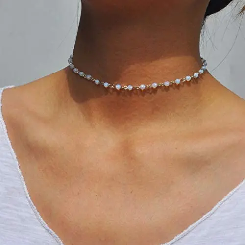 Yalice Beaded Choker Necklace Dainty Necklaces Jewelry for Women and Girls Yalice Beaded Choker Necklace Dainty Necklaces Jewelry for Women and Girls