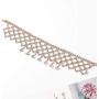 Sethain Boho Rhinestone Choker Necklace Gold Sparkly Pendant Chain Night Club Short Necklaces Jewelry for Women and Girls