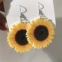 DAMLENG Unique Handmade Bohemian Acrylic Sunflower Dangle Drop Earrings for Women Girls Statement Yellow Flower Earrings Jewelry Gifts