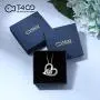 T400 925 Sterling Silver Pendant Necklace I Love You to The Moon and Back Gold Rosegold Plated White Moon Heart Pendant Birthday Gift for Women Girls