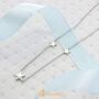 555Jewelry Stainless Steel Dainty Tri Star Necklace Pendant for Women & Girls