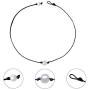 Liumart Single Pearl Choker Necklace on Genuine Leather Cord Handmade Jewelry Gift