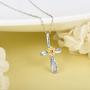Distance Sunflower Necklace for Women S925 Sterling Silver You are My Sunshine Pendant Necklaces Jewelry Gifts for Women Girls Mom Wife