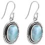 YoTreasure 1.50'' Larimar Dangle Earrings Solid 925 Sterling Silver