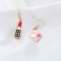 WSNANG Lipstick 3D Earrings Estheticians Gift Makeup Artist Jewelry Gift for Women Teens Girl