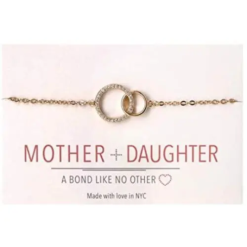 A+O Gifts for Mom, Mother Daughter Gift - Interlocking Circle Necklace OR Bracelet A+O Gifts for Mom, Mother Daughter Gift - Interlocking Circle Necklace OR Bracelet