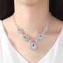 mecresh Bridal Teardrop Jewelry Sets, Crystal Wedding Necklace Earrings Sets Jewelry Engagement