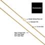 10k Yellow or White Gold 1.8 mm Classic Rope Chain Necklace for Men and women (14, 16, 18, 20, 22, 24, 26 or 30 inch)