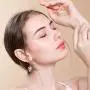 ECOLVANT Drop Earrings for Women Sterling Silver Earrings Opal Colorful Leaves Dangle Earrings for Women Girls Birthday Party Fashion Opal Earrings