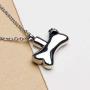 Fanery Sue Dog Bone Personalized Custom Cremation Jewelry Urn Necklace for Ashes Keepsake Dog Cat Pet Memorial Pendant