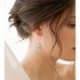SWEETV Crystal Wedding Bridal Earrings for Brides Bridesmaid, Rhinestone Chandelier Drop Dangle Earrings for Women, Prom Bridal Wedding Jewelry