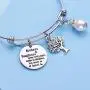 Mother Daughter Bracelets Gifts Mothers and Daughters Never Truly Part Maybe In Distance But Never In Heart Bangle Bracelet Christmas Mothers Day Gift Mom Present
