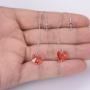 EVER FAITH 925 Sterling Silver Birthday Gift CZ Cute Love Heart Ear Threader Dangle Earrings