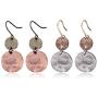 D.Rosse 2 pairs Boho Drop Coin Earring Round Dangle Hoops Handmade Retro Geometry Earring Copper Wire Women Jewelry