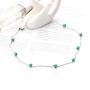 TseanYi Turquoise Gemstone Necklace Chain Silver Boho Beaded Necklace Choker Vintage Charm Collarbone Chain Necklaces Jewelry for Women and Girls (Silver)