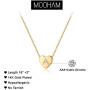 M MOOHAM Initial Heart Necklace for Girls Women, Dainty Cubic Zirconia Initial Heart Pendant Necklace for Women Girls Jewelry Gifts