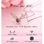 Sllaiss 14K Rose Gold Plated Sterling Silver 100 Languages I Love You Projection Necklace for Women,Deer Antler Pendant Christmas Romantic Love Memory Gift for Her,Sets with Swarovski Zirconia Sllaiss 14K Rose Gold Plated Sterling Silver 100 Languages I Love You Projection Necklace for Women,Deer Antler Pendant Christmas Romantic Love Memory Gift for Her,Sets with Swarovski Zirconia