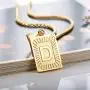 FUNRUN JEWELRY Stainless Steel Initial Pendant Necklace for Men Women Gold Plated Square Letter Pendant Necklace Alphabet 26 A-Z FUNRUN JEWELRY Stainless Steel Initial Pendant Necklace for Men Women Gold Plated Square Letter Pendant Necklace Alphabet 26 A-Z
