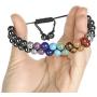Top Plaza Bead Chakra Bracelet 7 Chakras Healing Crystals Bracelet Yoga Stone Beads Bracelets Meditation Relax Anxiety Bangle for Womens Mens