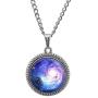 Milky Way Nebula Necklace Universe Space Jewelry Star Glass Gem Pendant Necklace Fashion Gift