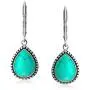 Boho Bali Style Milgrain Setting Semi Precious Gemstones Pear Shaped Teardrop Leverback Dangle Drop Earrings For Women Teen Oxidized 925 Sterling Silver Boho Bali Style Milgrain Setting Semi Precious Gemstones Pear Shaped Teardrop Leverback Dangle Drop Earrings For Women Teen Oxidized 925 Sterling Silver