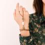 Yalice Boho Finger Bracelet Ring Carved Hand Chains Vintage Beaded Slave Finger Chain Jewelry for Women and Girls