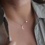 YienDoo Dainty Moon Star Pendant Necklace Chain Fashion Charm Boho Necklace Jewelry for Women and Girls (Gold)