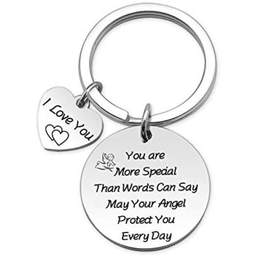 HN HNHB More Special Angel Protect You Every Day Guardian Angel Keychain Driver Gift Safe Jewelry Gifts