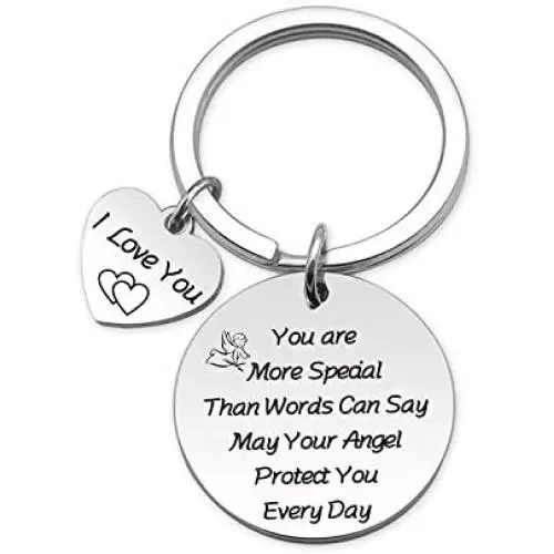 HN HNHB More Special Angel Protect You Every Day Guardian Angel Keychain Driver Gift Safe Jewelry Gifts