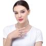 Jstyle Stainless Steel Mens Womens Couple Necklace Friendship Puzzle CZ Love Matching Heart Pendants