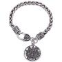 Ancient Hebrew Esoteric Tetragrammaton Pentagram Name of God Charm Wheat Chain Bracelet Blessing Jewelry for Men Women