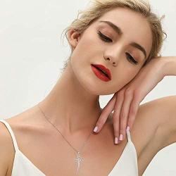Starchenie Celtic Cross Necklace 925 Sterling Silver Women Celtic Knot Crucifix Pendant Religious Jewelry Christian Baptism Gift