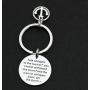 Kivosiiviz Encouragement Keychain Inspirational Gifts I am The Storm Fate Whispers to The Warrior Keyring Motivating Keychain