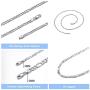 Silvora S925 Curb Link Chain Necklace 3MM/5MM, Sterling Silver Figaro Link Chains for Men Women Italy Miami Curb Chains 14-28 Inches （Gift Packaging