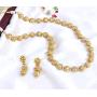 SANARA Indian Traditional Wedding Ethnic Golden Lakshmi Temple Necklace Earring Set Women South Indian Jewelry